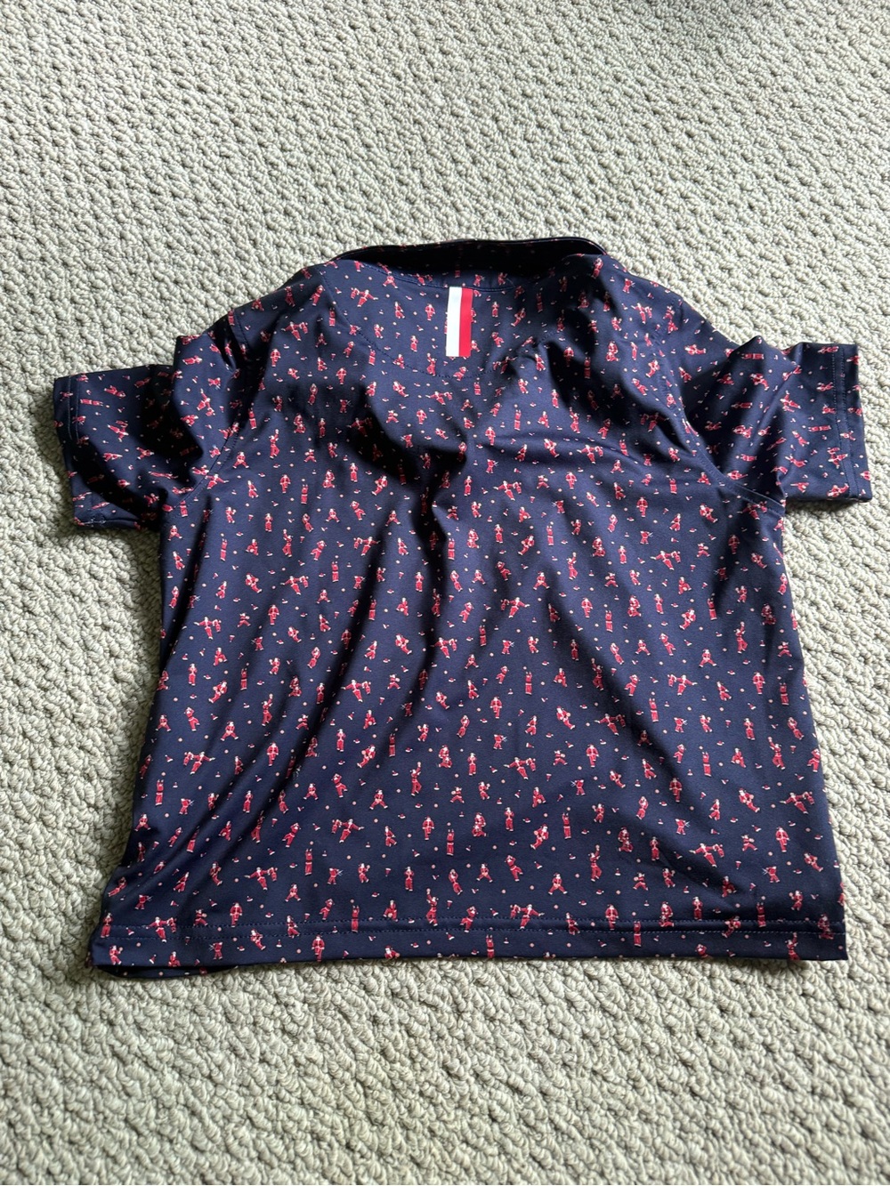 Rhoback Navy Santa Short-Sleeve Polo Shirt